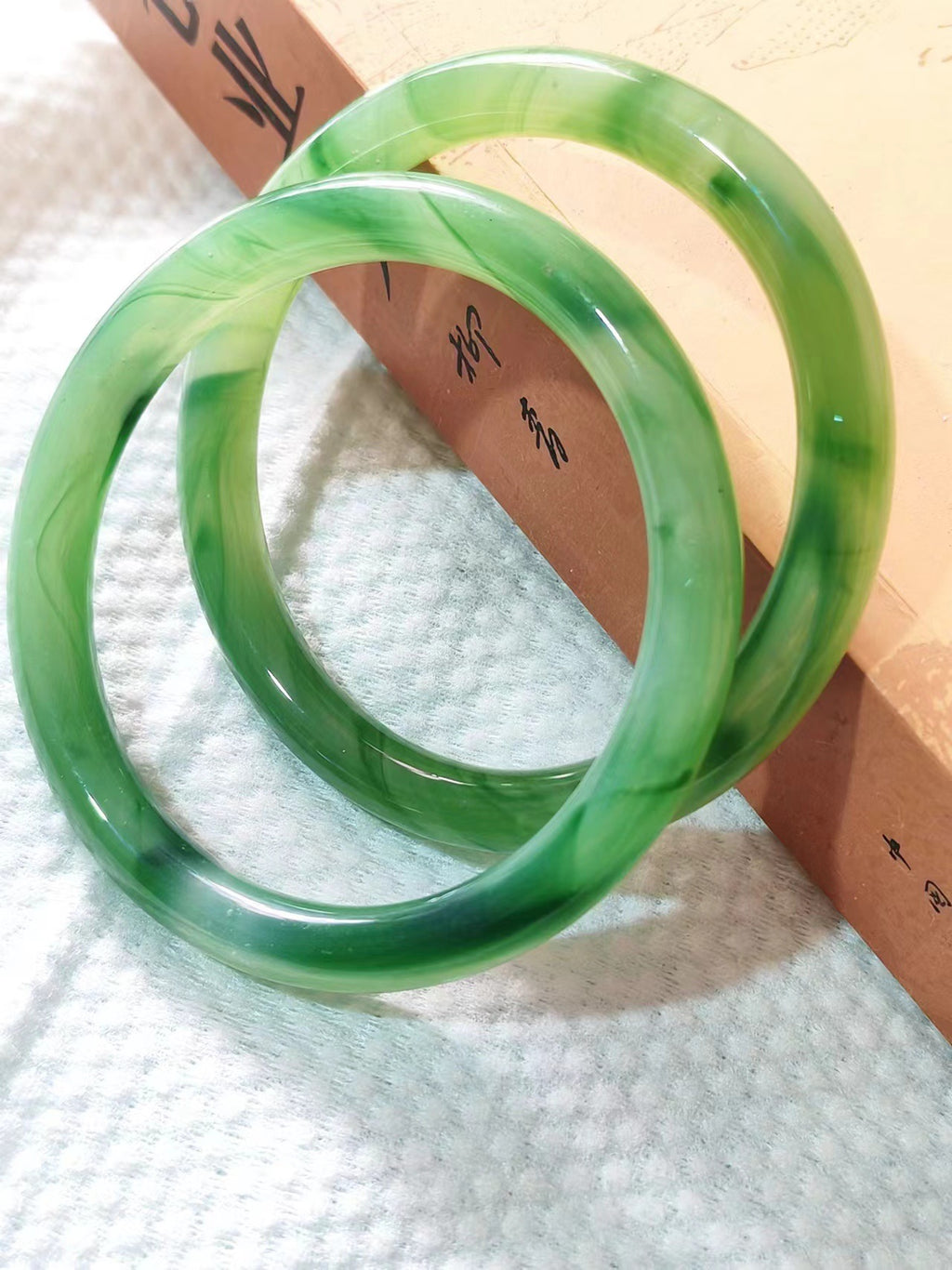 Imitation Chalcedony Bracelet Round Thick Jingle Bracelet New Chinese Style Cheongsam Accessories Guifei Bracelet Guofeng Bracelet Accessories Bracelet