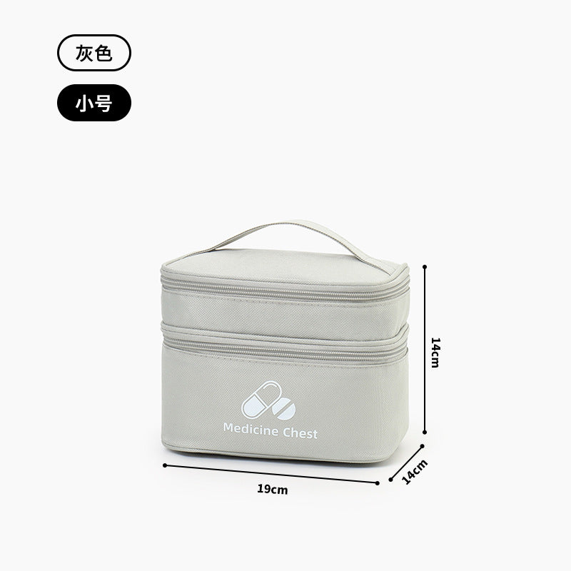 Outdoor First Aid Kit Large Capacity Household Medicine Box Double Layer Classification Storage Medicine Sorting Bag Travel Portable Medicine Bag
