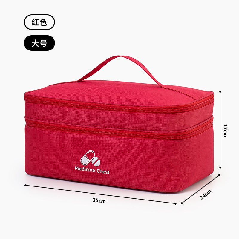 Outdoor First Aid Kit Large Capacity Household Medicine Box Double Layer Classification Storage Medicine Sorting Bag Travel Portable Medicine Bag