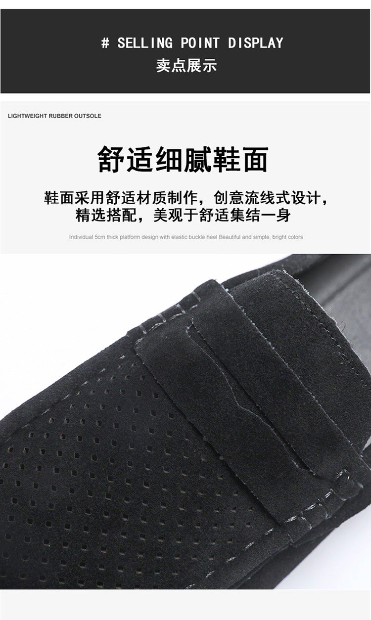 Men's Beanie Shoes, Half-Cup Breathable Toe-Toe Slip-Ons, Slip-On Half-Slippers, Men's Heelless Loafers for Men