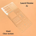 Manual Templates for Planning Calendar Reusable Dot Grid Handmade Flexible Record Template Transparent Flexible Journal Stencils
