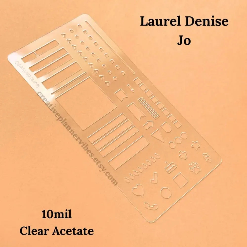 Manual Templates for Planning Calendar Reusable Dot Grid Handmade Flexible Record Template Transparent Flexible Journal Stencils