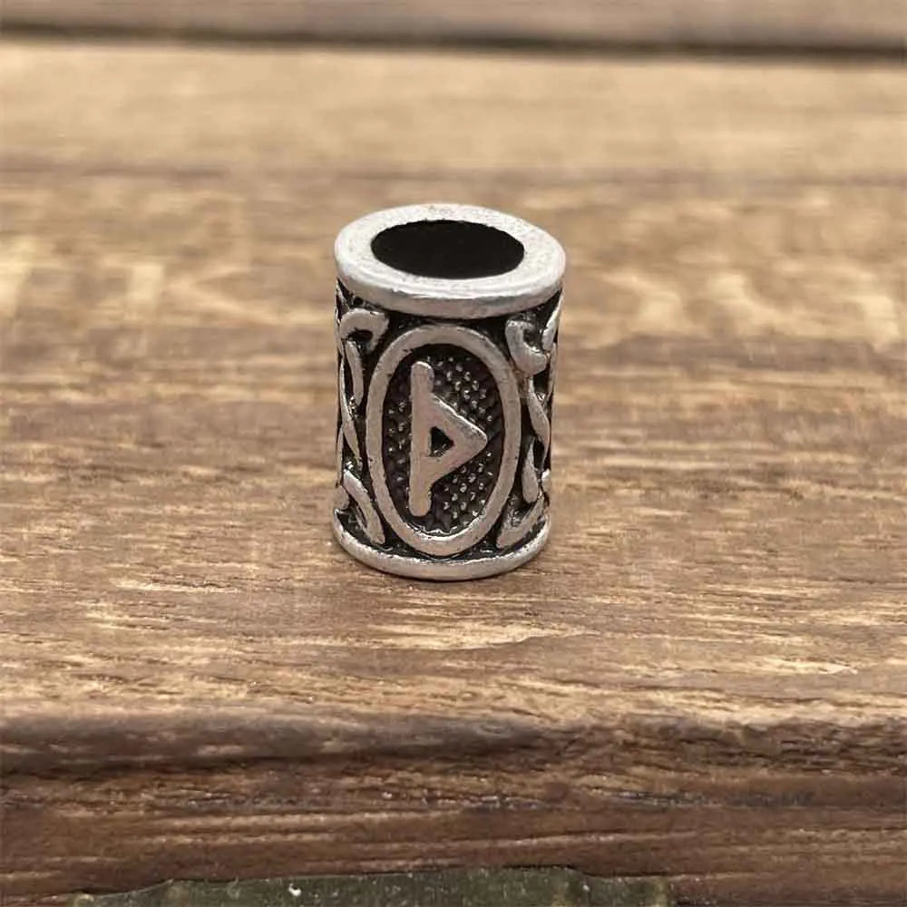 Nostalgia 1pcs Viking Vegvisir Compass Runes Metal Beads For Hair Beard Braids Bracelet Accessories Charms For Jewelry Making