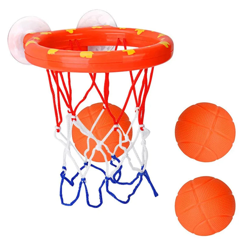 Baby Bath Toy Mini Shooting Basket Frame Toys Bathtub Shooting Basketball Play Water Game Toy Set with 3 Balls for Kids Children