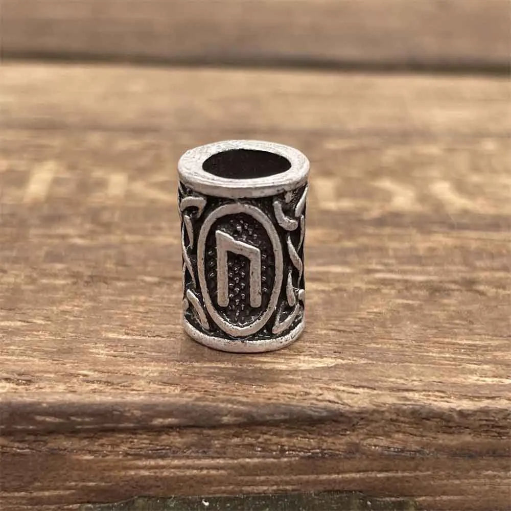 Nostalgia 1pcs Viking Vegvisir Compass Runes Metal Beads For Hair Beard Braids Bracelet Accessories Charms For Jewelry Making