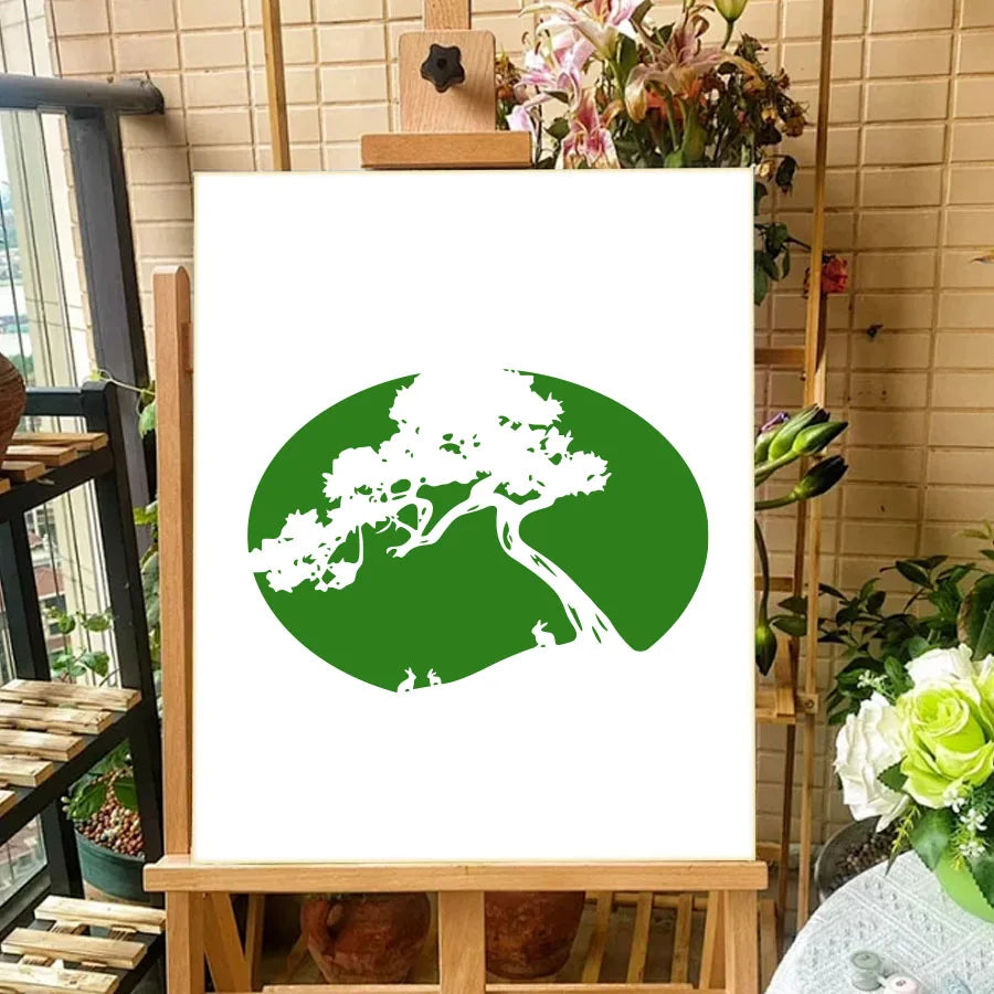 Set of 6 Plastic Painting Templates Forest Tree Design Easy-to-Use Art Guides for Creative Projects