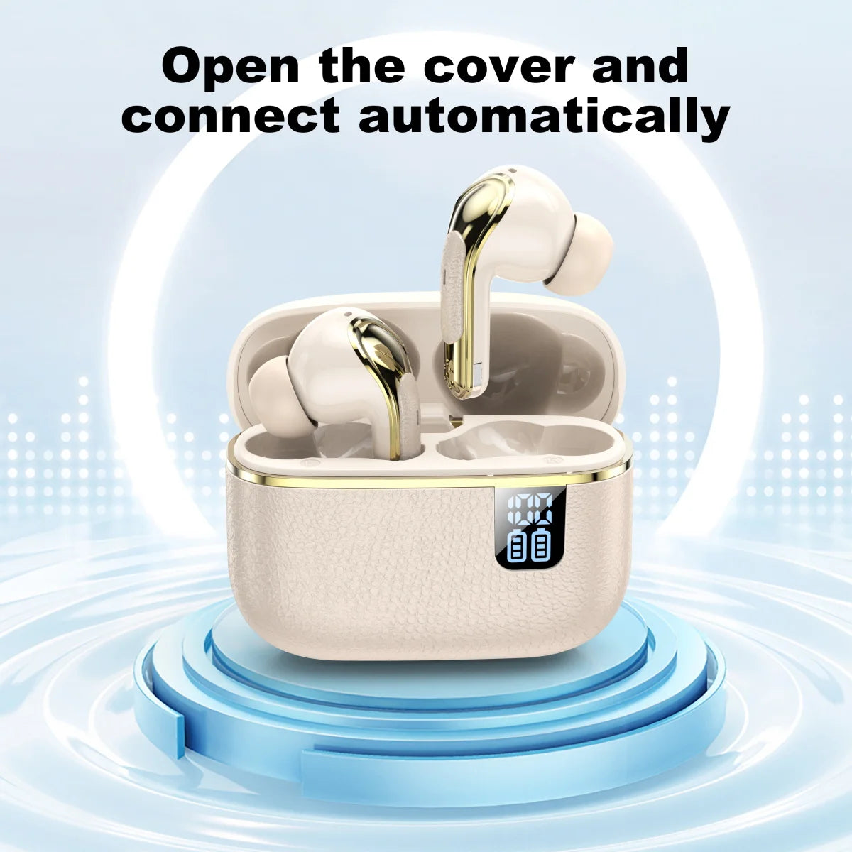 Bluetooth Earphones Intelligent Noise Reduction Wireless Earbuds Bluetooth 5.3 Headphones Tws With Led Display For Android Ios