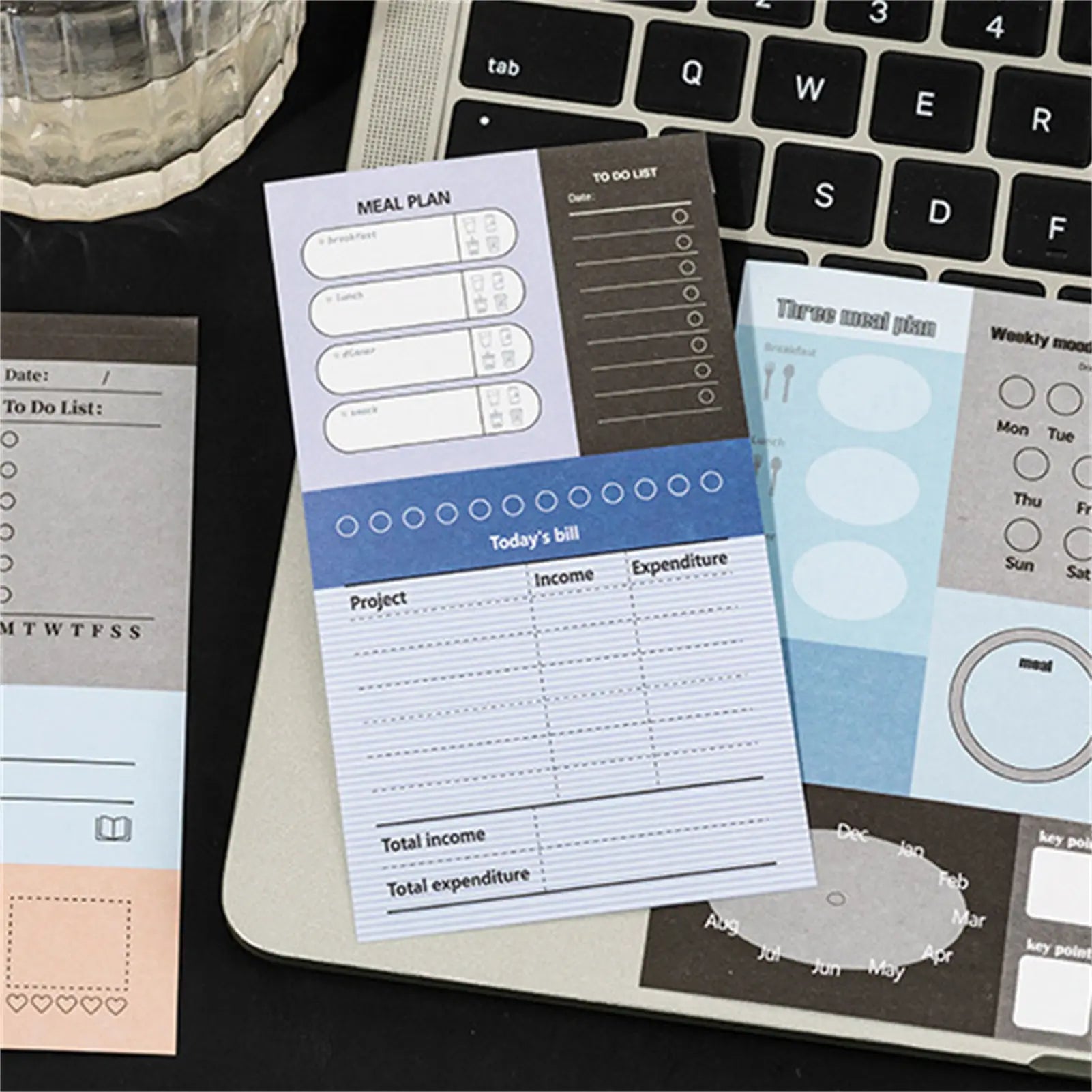 Planner Sticker Books for Schedule Management with Writable Surface Self-Discipline & Task Tracking for Office Study Home Use