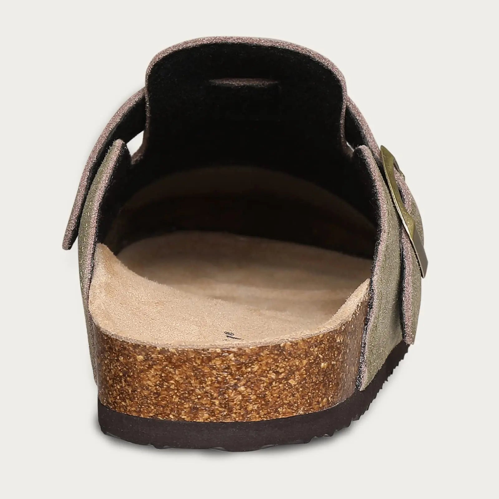 LItfun Leather Cork Slippers For Women Potato Mules Fashion Soft Insole Clogs Sandals With Adjustable Buckle Women Footbed Clogs