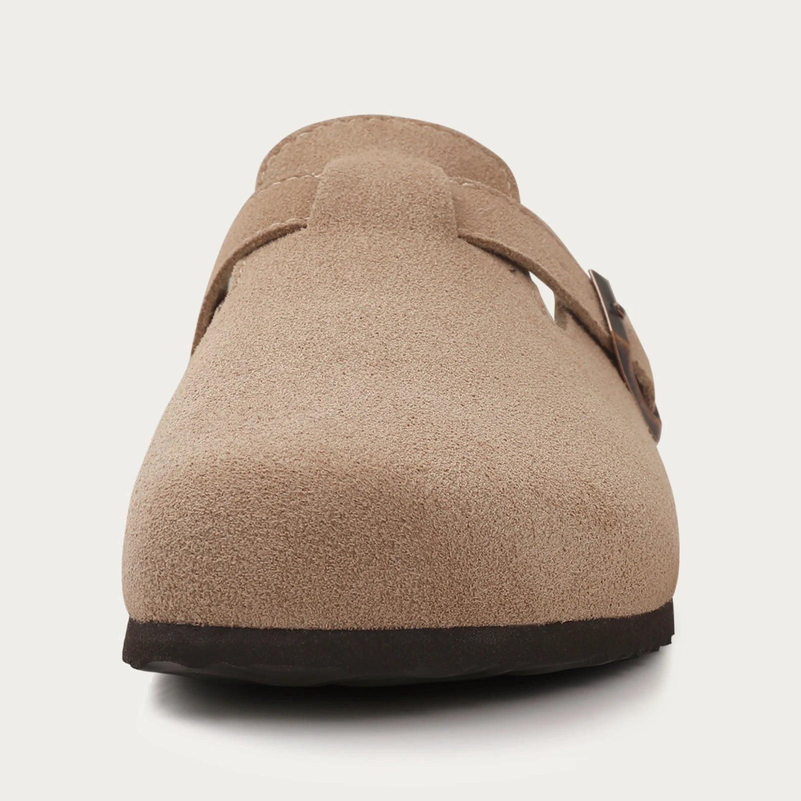 LItfun Leather Cork Slippers For Women Potato Mules Fashion Soft Insole Clogs Sandals With Adjustable Buckle Women Footbed Clogs