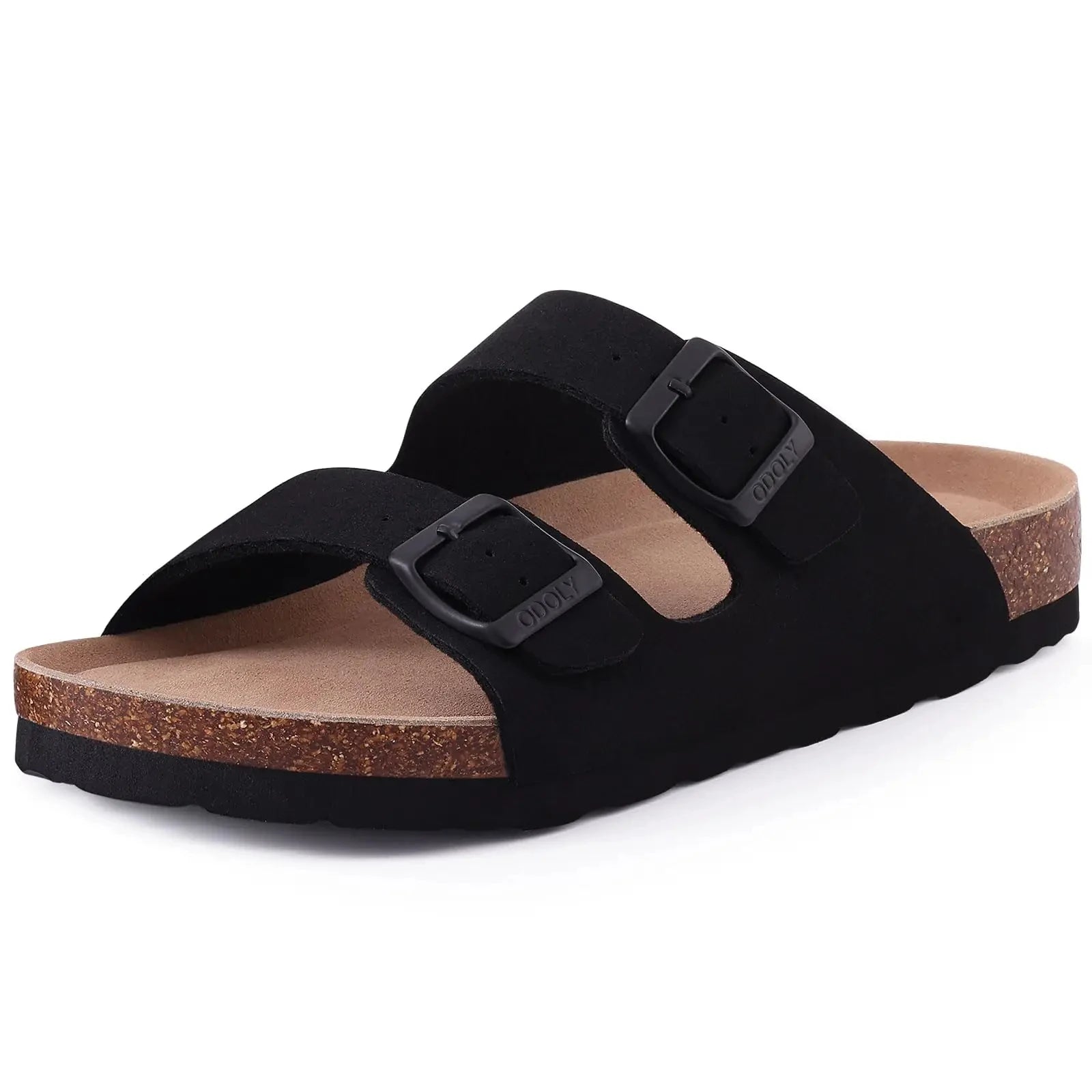 LItfun Leather Cork Slippers For Women Potato Mules Fashion Soft Insole Clogs Sandals With Adjustable Buckle Women Footbed Clogs