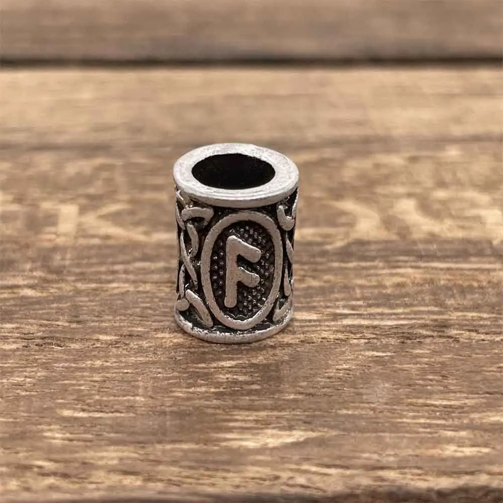 Nostalgia 1pcs Viking Vegvisir Compass Runes Metal Beads For Hair Beard Braids Bracelet Accessories Charms For Jewelry Making