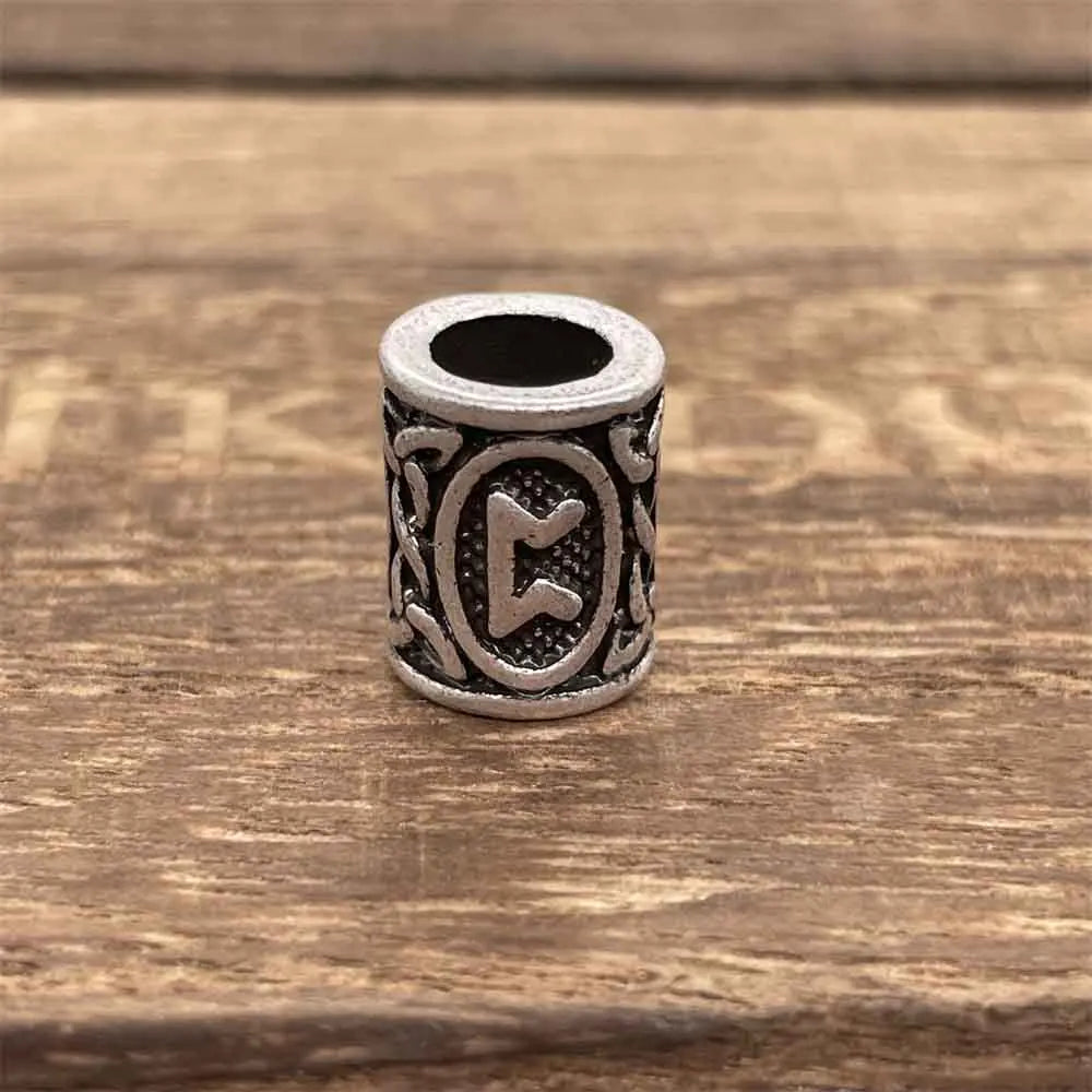 Nostalgia 1pcs Viking Vegvisir Compass Runes Metal Beads For Hair Beard Braids Bracelet Accessories Charms For Jewelry Making