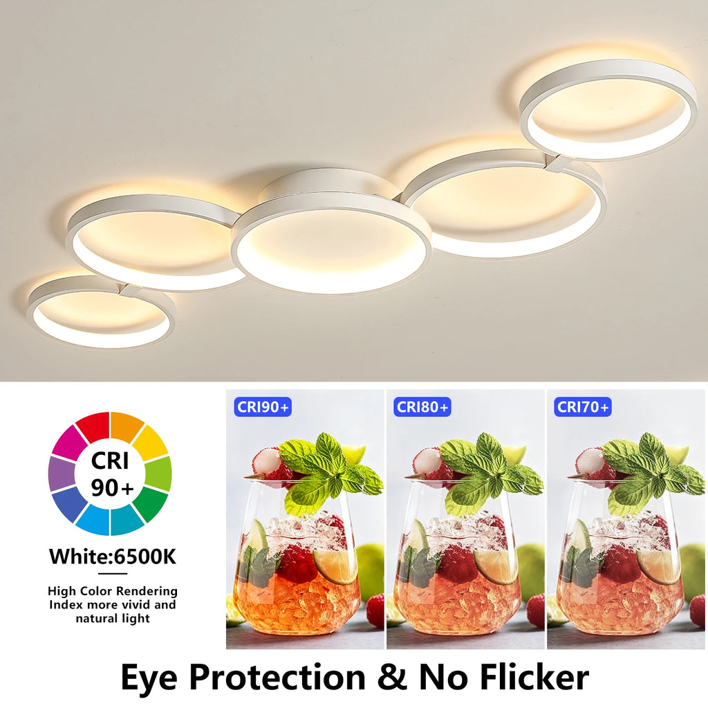 Led Ceiling Light 110V-220V 3 Colors App Bluetooth Dimming Modern Creativity Remote Control Living Room Bedroom Lamp