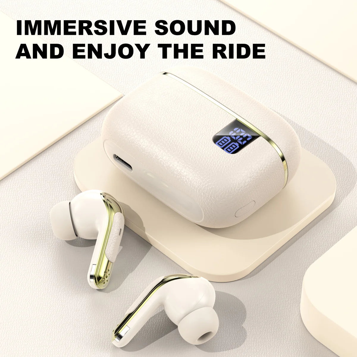 Bluetooth Earphones Intelligent Noise Reduction Wireless Earbuds Bluetooth 5.3 Headphones Tws With Led Display For Android Ios