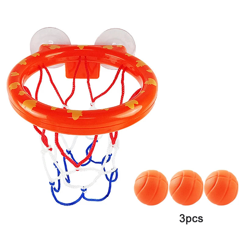 Baby Bath Toy Mini Shooting Basket Frame Toys Bathtub Shooting Basketball Play Water Game Toy Set with 3 Balls for Kids Children