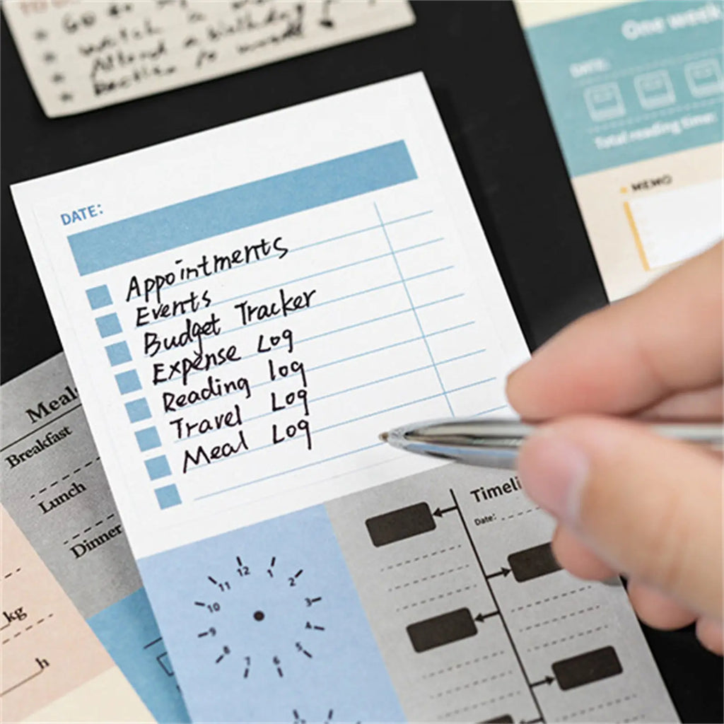 Planner Sticker Books for Schedule Management with Writable Surface Self-Discipline & Task Tracking for Office Study Home Use