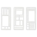 3 Pack Handmade Flexible Record Template – Multifunctional Mylar Stencils for Journal/Scrapbooking/Daily Planning & Drafting
