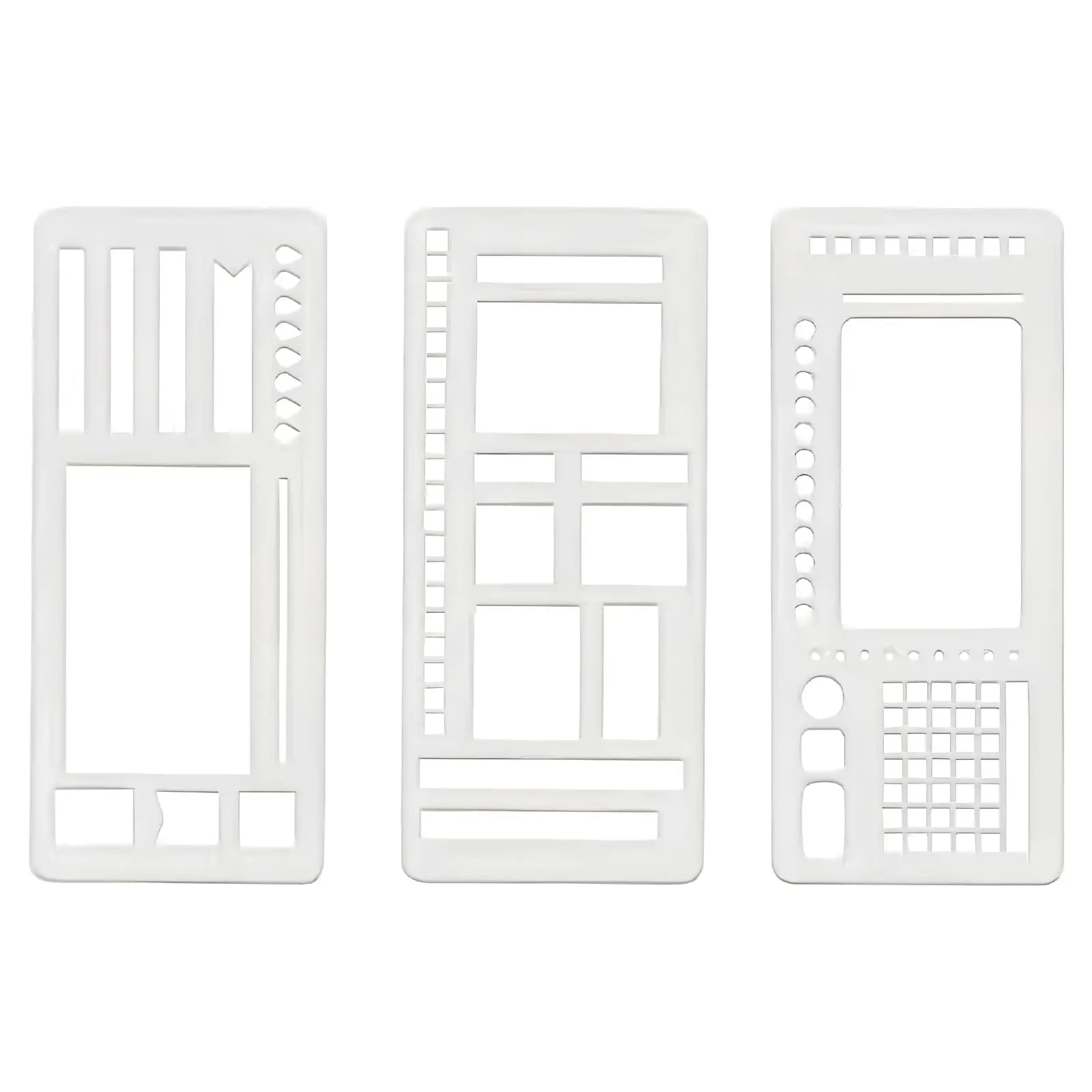 3 Pack Handmade Flexible Record Template – Multifunctional Mylar Stencils for Journal/Scrapbooking/Daily Planning & Drafting