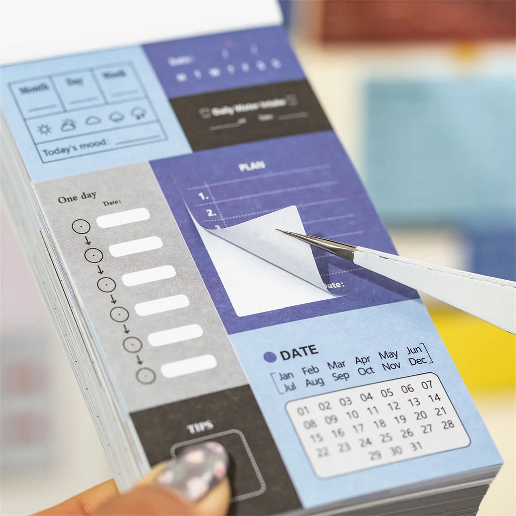 Planner Sticker Books for Schedule Management with Writable Surface Self-Discipline & Task Tracking for Office Study Home Use