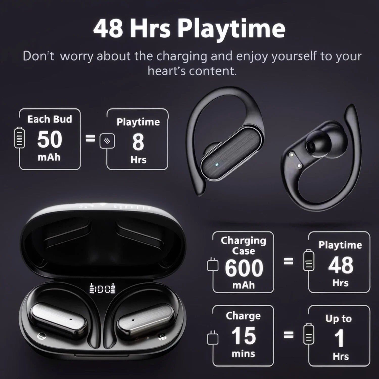 Wireless Bluetooth earphones A520 Headset HD Sound Quality Stereo Headphones Touch Light Mini High Quality Earbuds Anti-Sweat