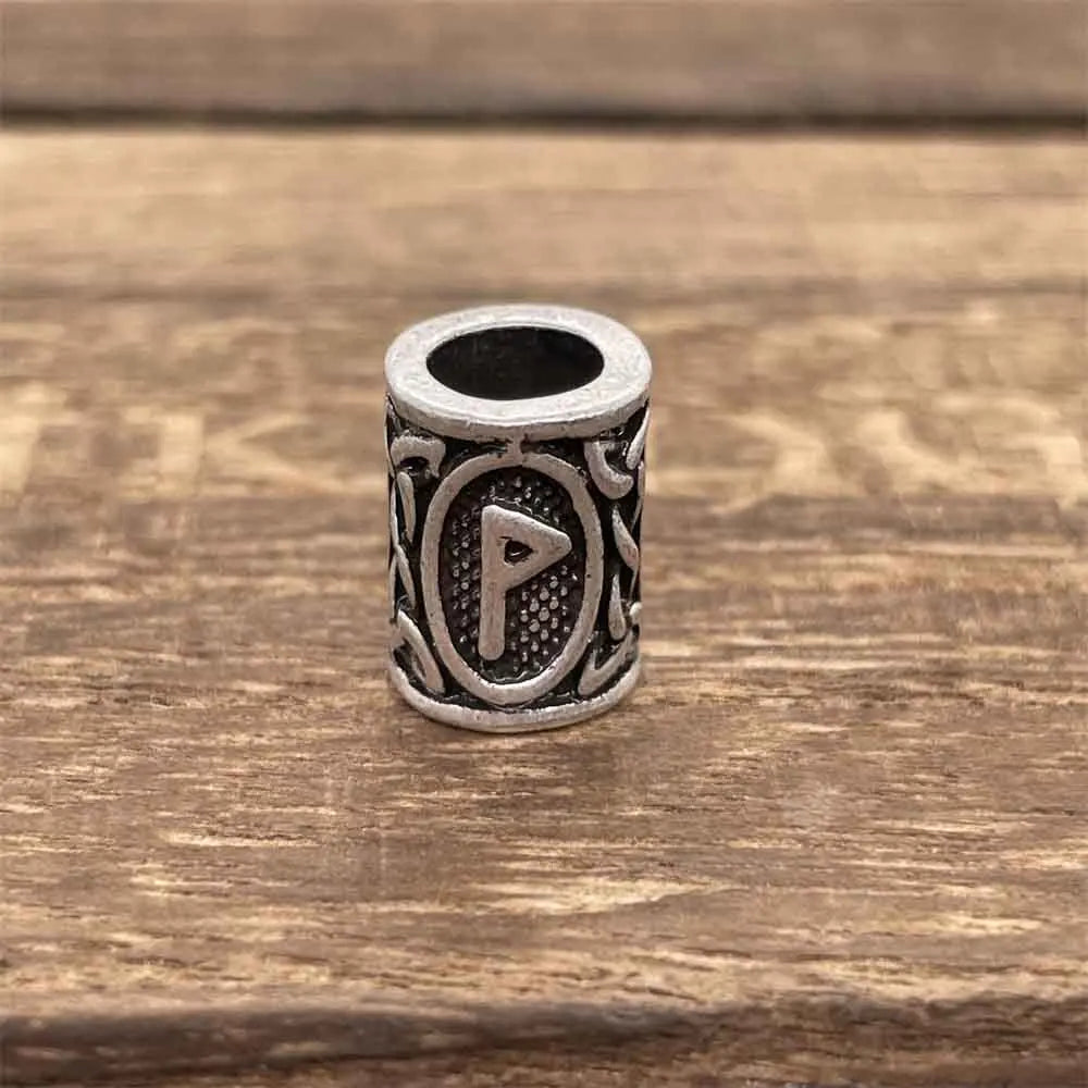 Nostalgia 1pcs Viking Vegvisir Compass Runes Metal Beads For Hair Beard Braids Bracelet Accessories Charms For Jewelry Making