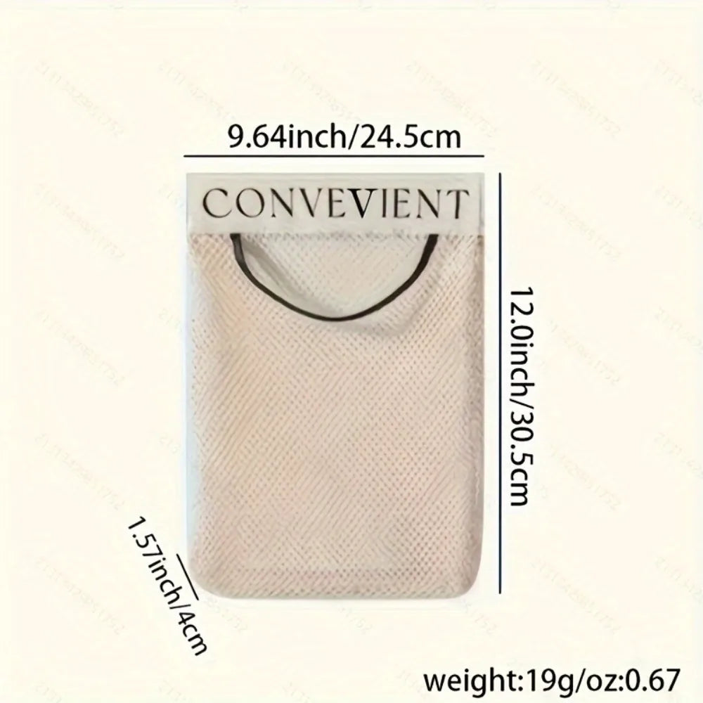 1Pc Wall Mounted Plastic Bag Organizer,Reusable,Household Miscellaneous Net Bag,Garbage Bag Ideal for Kitchen Organization