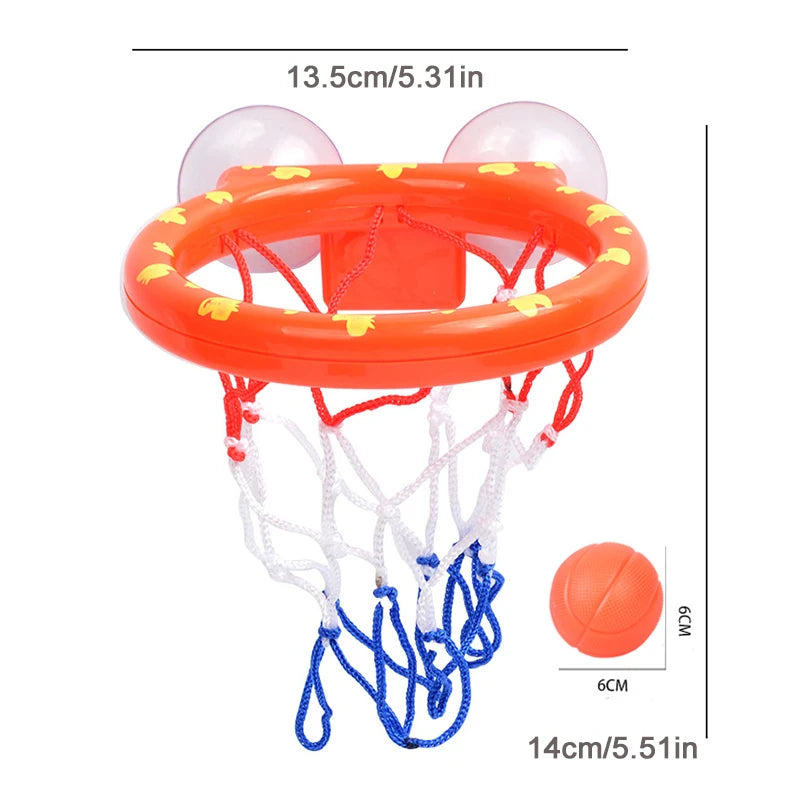 Baby Bath Toy Mini Shooting Basket Frame Toys Bathtub Shooting Basketball Play Water Game Toy Set with 3 Balls for Kids Children