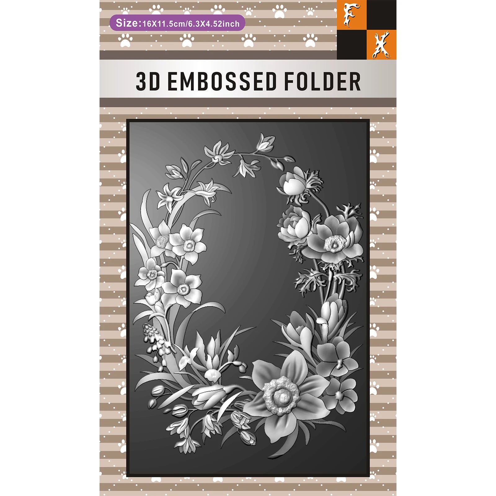 Design embossed folders with floral patterns and 3D plastic templates for DIY scrapbooks, suitable for business card printing, p