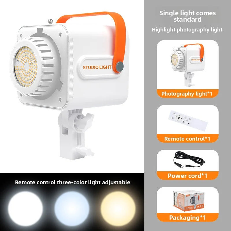 Led Lighting Live Streaming Photography Lighting Three-Color Small High-Brightness Led Portable Light 150w Photography Lamp