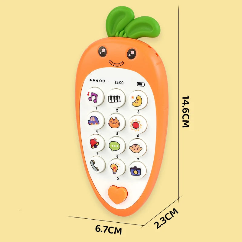 Baby Phone Toy Music Sound Telephone Sleeping Toys With Teether Simulation Phone Kids Infant Early Educational Toy Kids Gifts