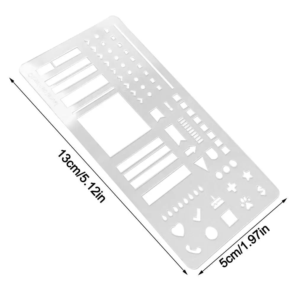 Manual Templates for Planning Calendar Reusable Dot Grid Handmade Flexible Record Template Transparent Flexible Journal Stencils