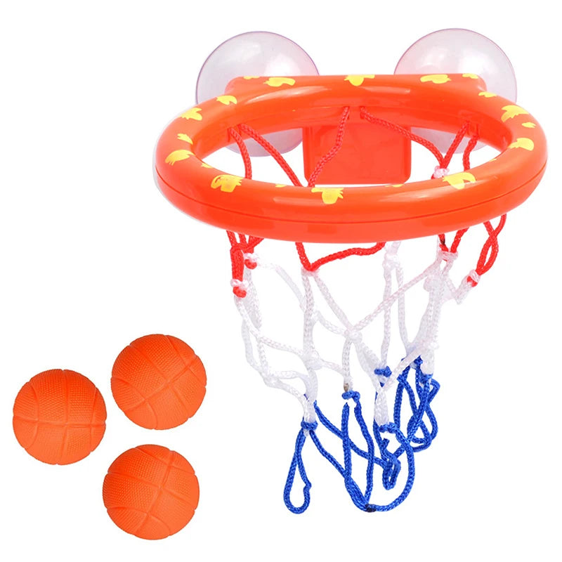 Baby Bath Toy Mini Shooting Basket Frame Toys Bathtub Shooting Basketball Play Water Game Toy Set with 3 Balls for Kids Children