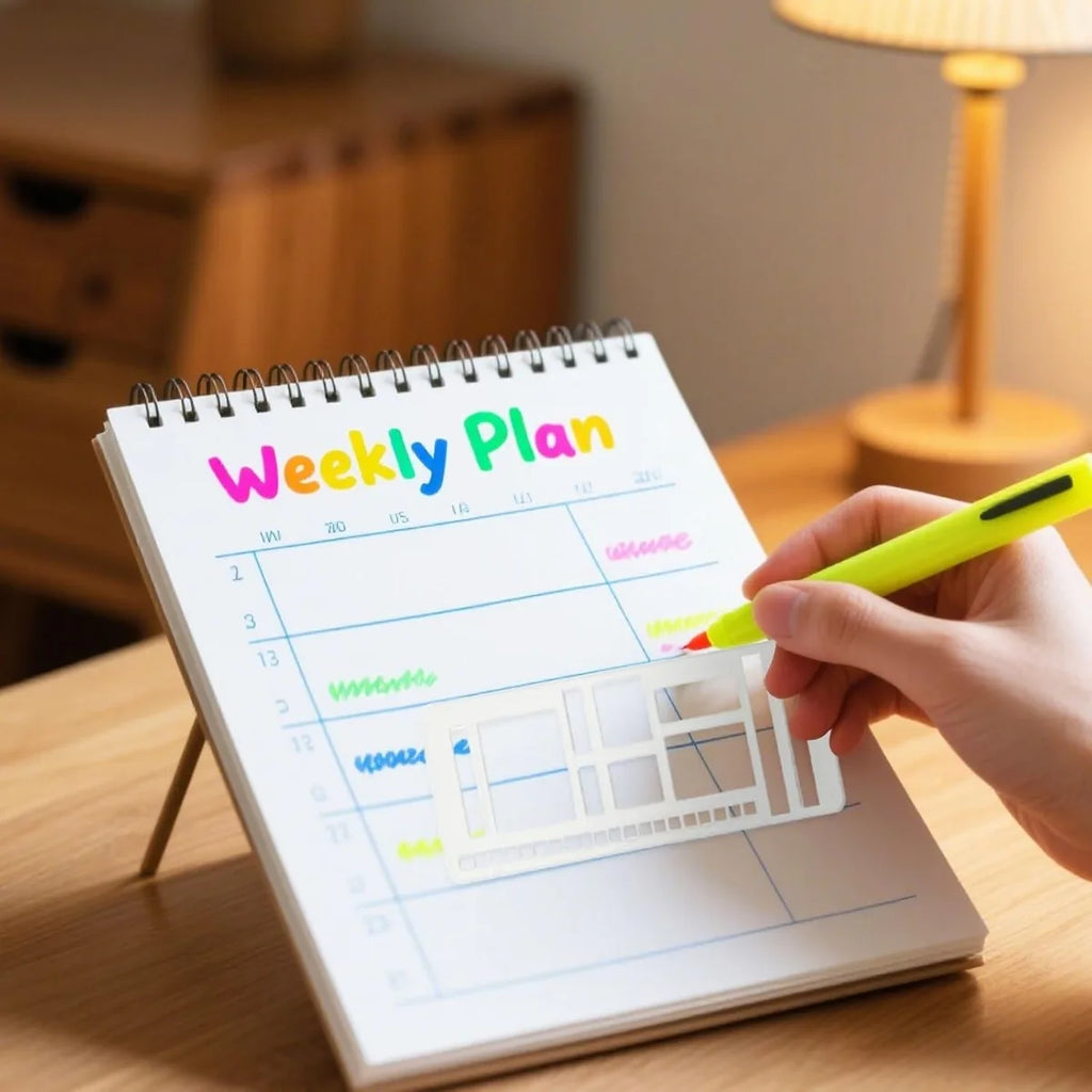 Handmade Flexible Record Template, Reusable Planner Stencils for Journaling, Calendar, Checklists, Scrapbooking